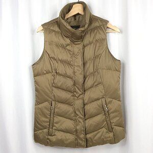 EDDIE BAUER Goose Down EB550 Chevron Quilted Puffer Vest Size TM Tall Medium